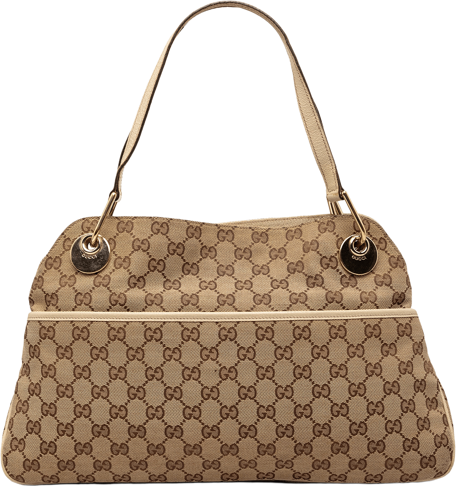 Gucci Gg Canvas Eclipse Shoulder Bag, från Luxclusif, i färgen beige.