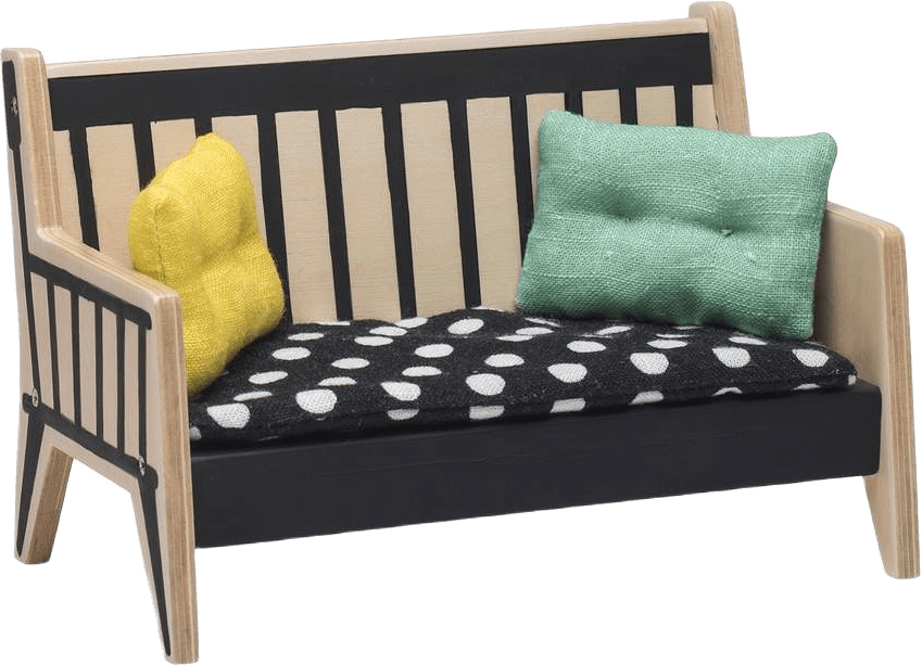 Docksoffa Med Kuddar, från Littlephant, i färgen svart.