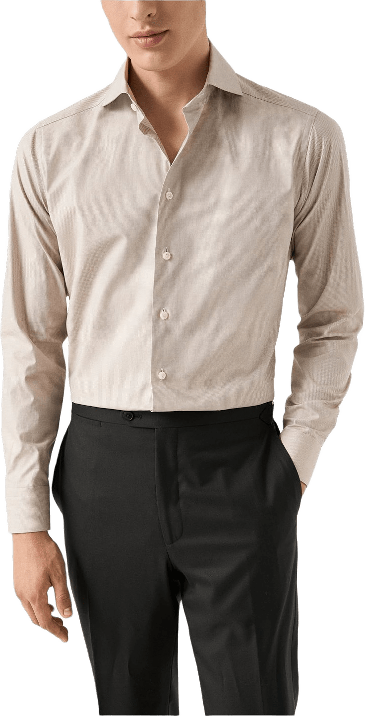 Smårutig Twillskjorta Slim Fit