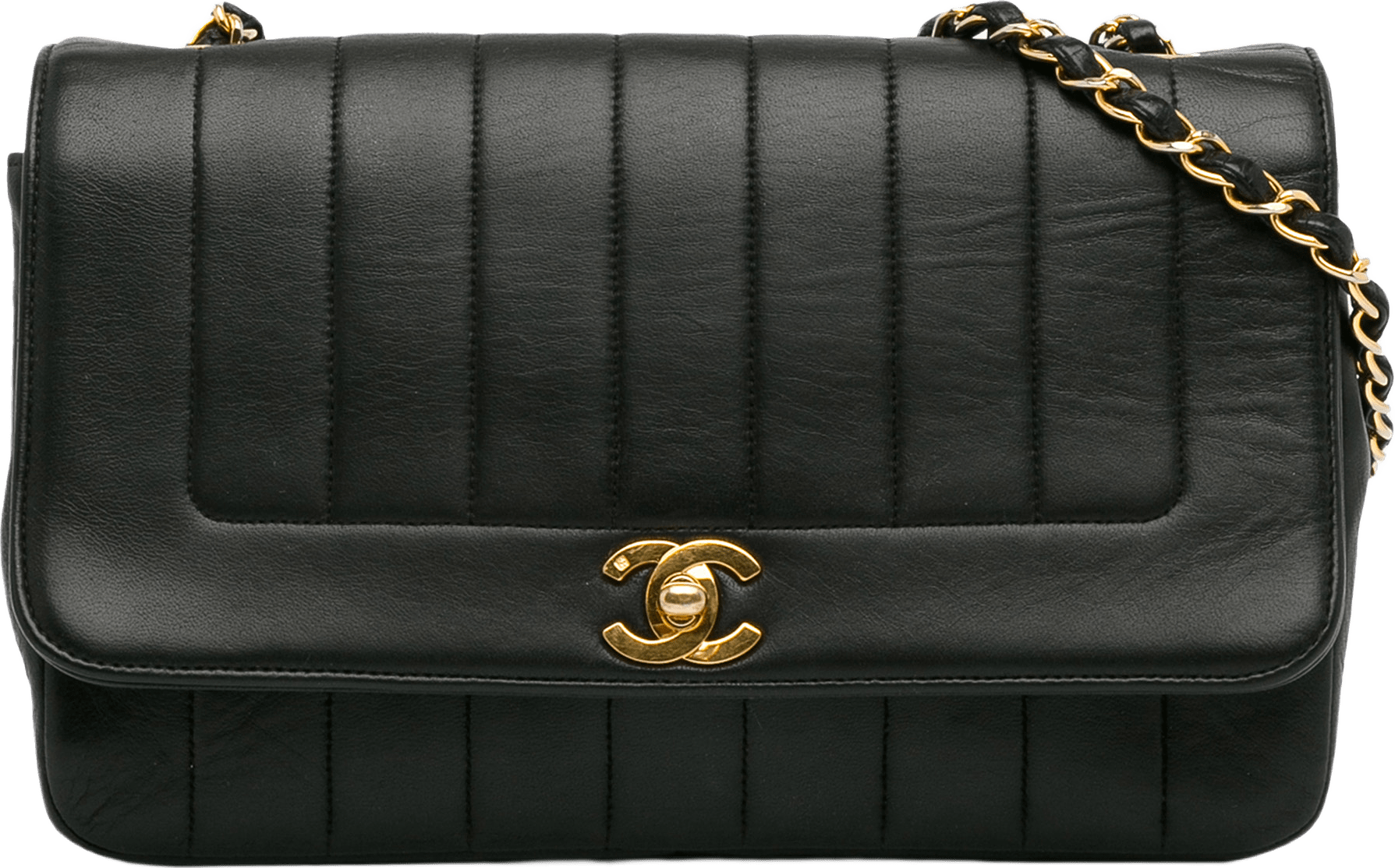 Chanel Medium Lambskin Vertical Border Flap
