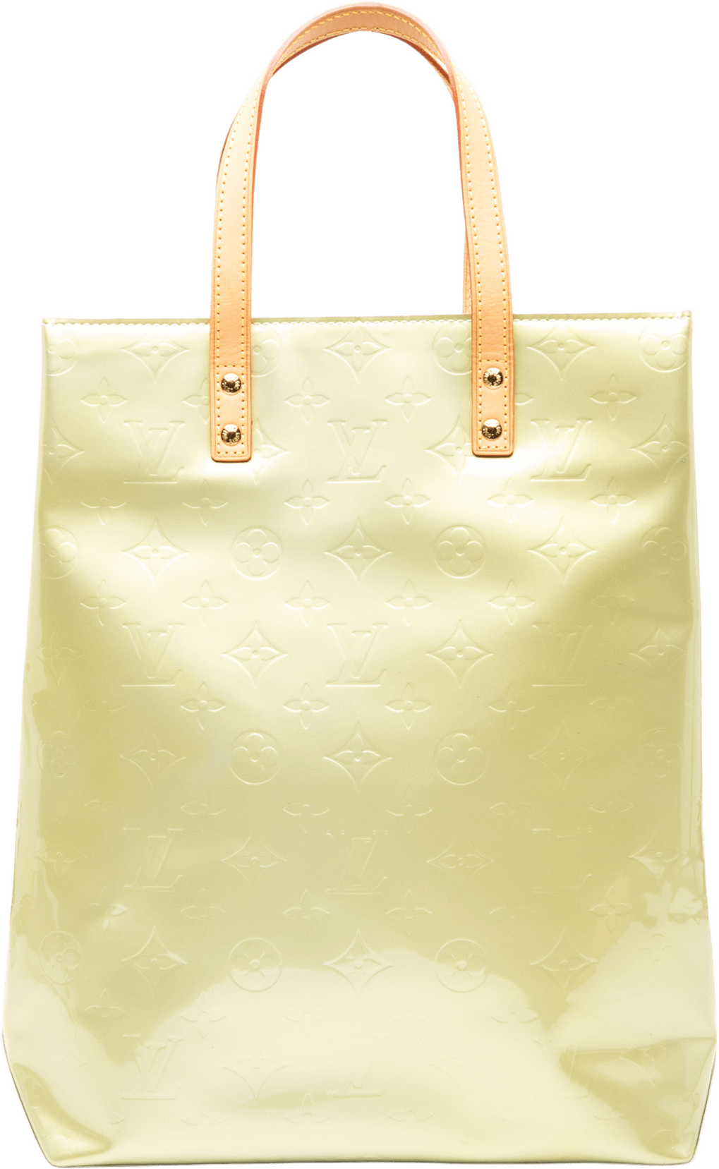 Louis Vuitton Monogram Vernis Reade Mm, från Luxclusif, i färgen ivory.