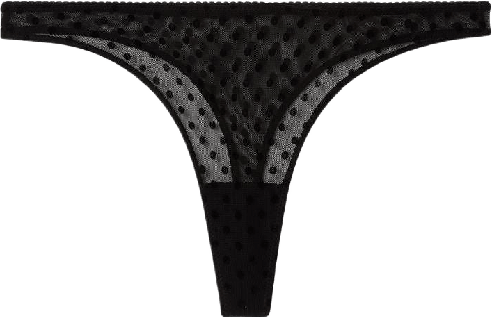 Mesh Thong, från Understatement, i färgen black dots.