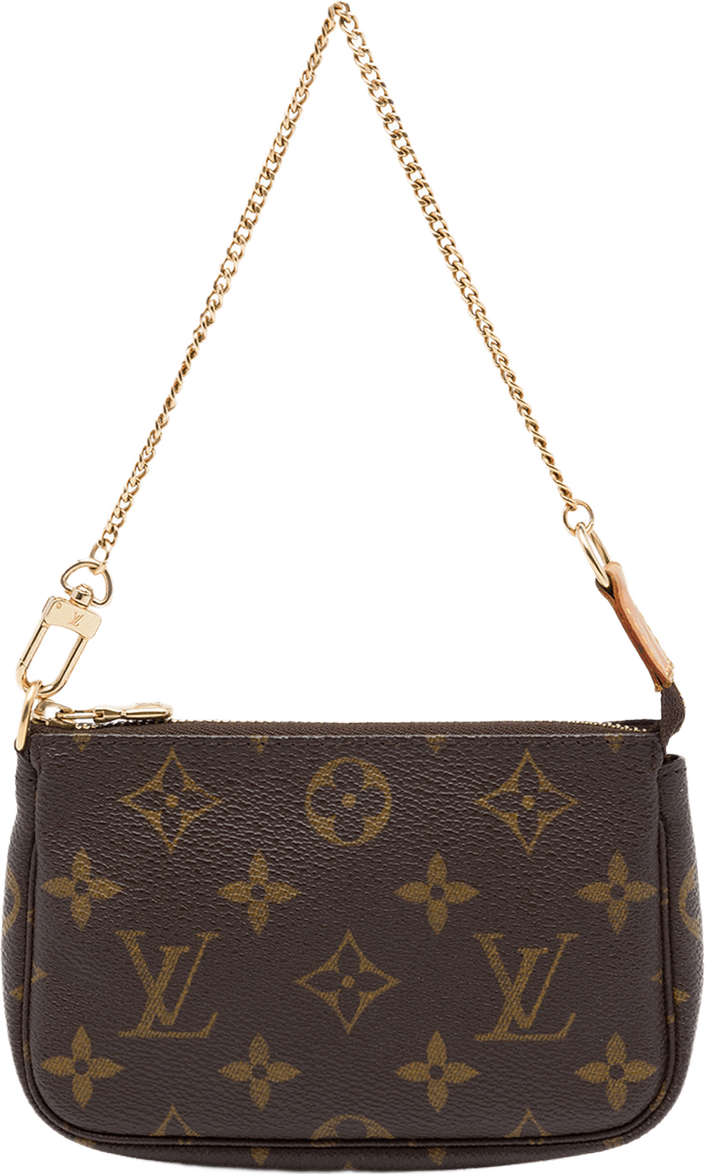 Louis Vuitton Monogram Mini Pochette Accessoires, från Luxclusif, i färgen brun.