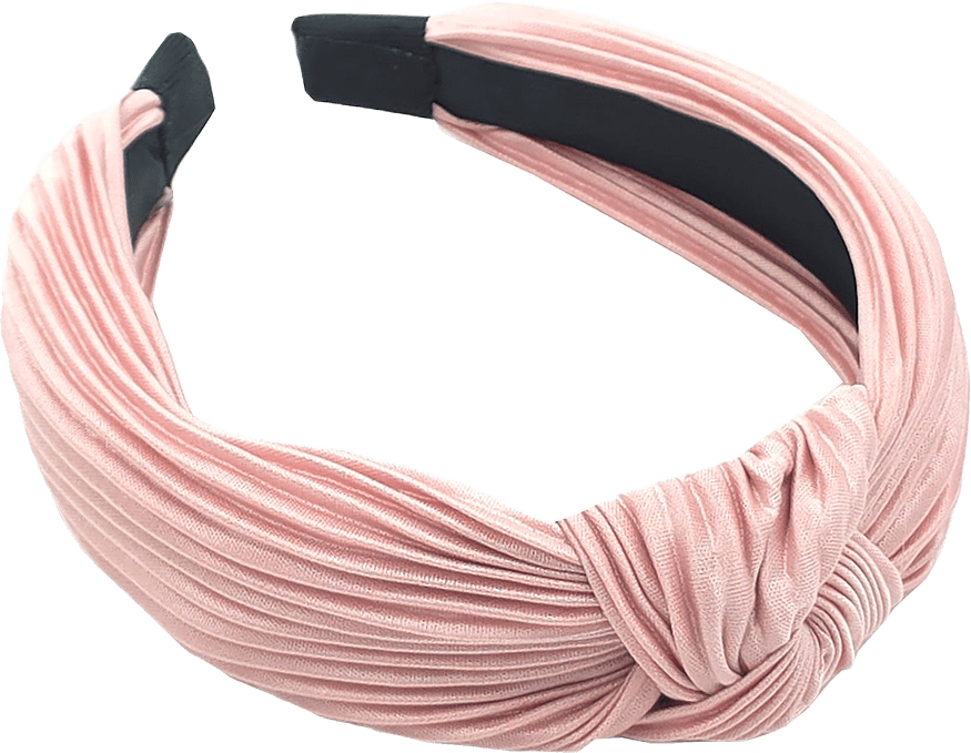 Plisserat Knutdiadem I Satinkänsla, från Complement, i färgen pink.