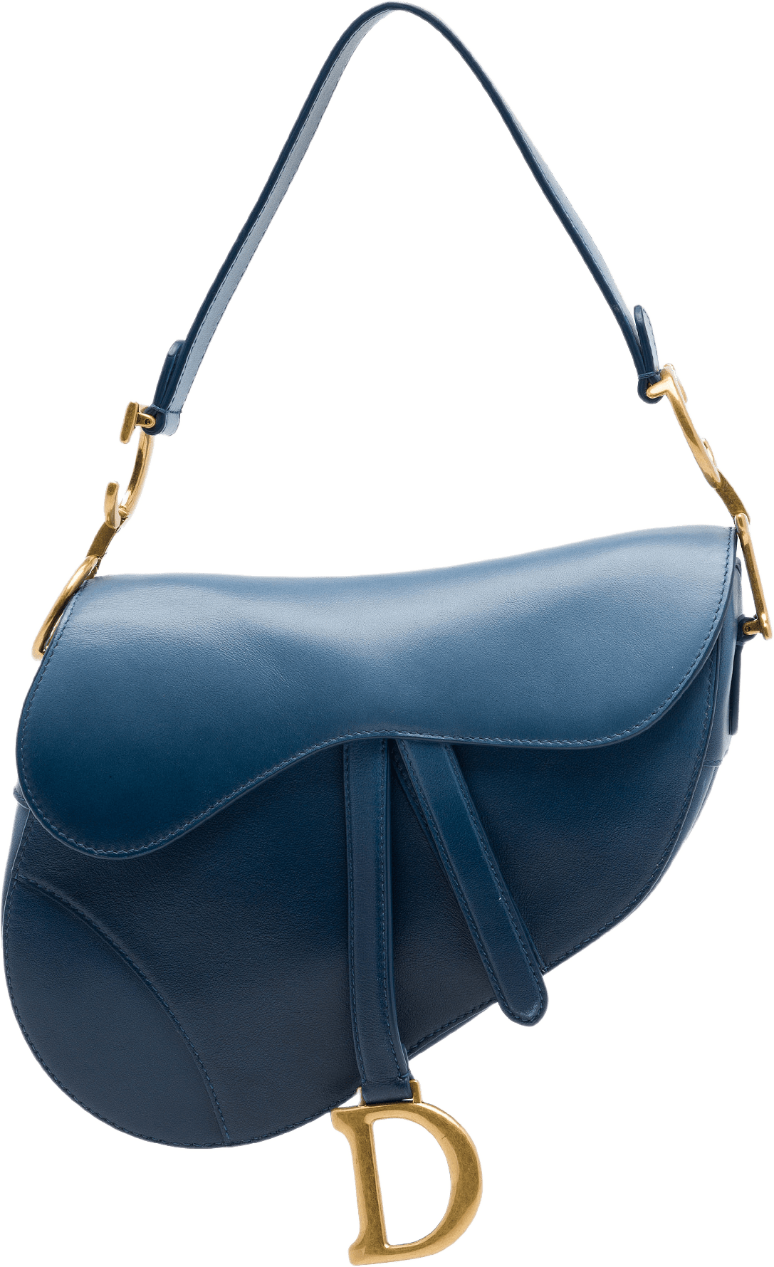 Dior Gradient Calfskin Saddle Bag, från Luxclusif, i färgen blå.