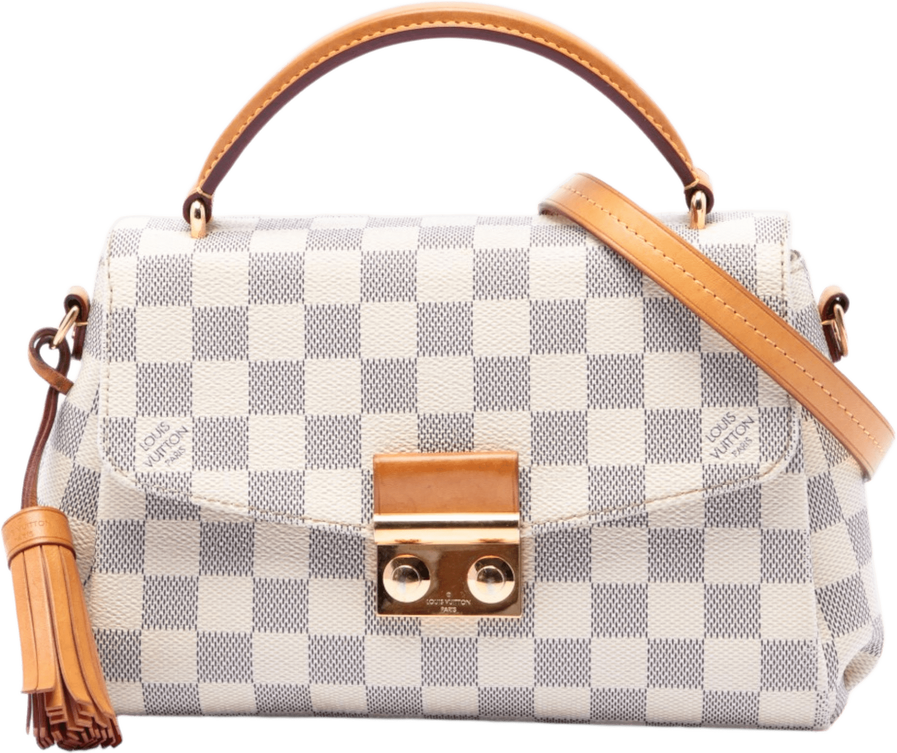 Louis Vuitton Damier Azur Croisette, från Luxclusif, i färgen vit.