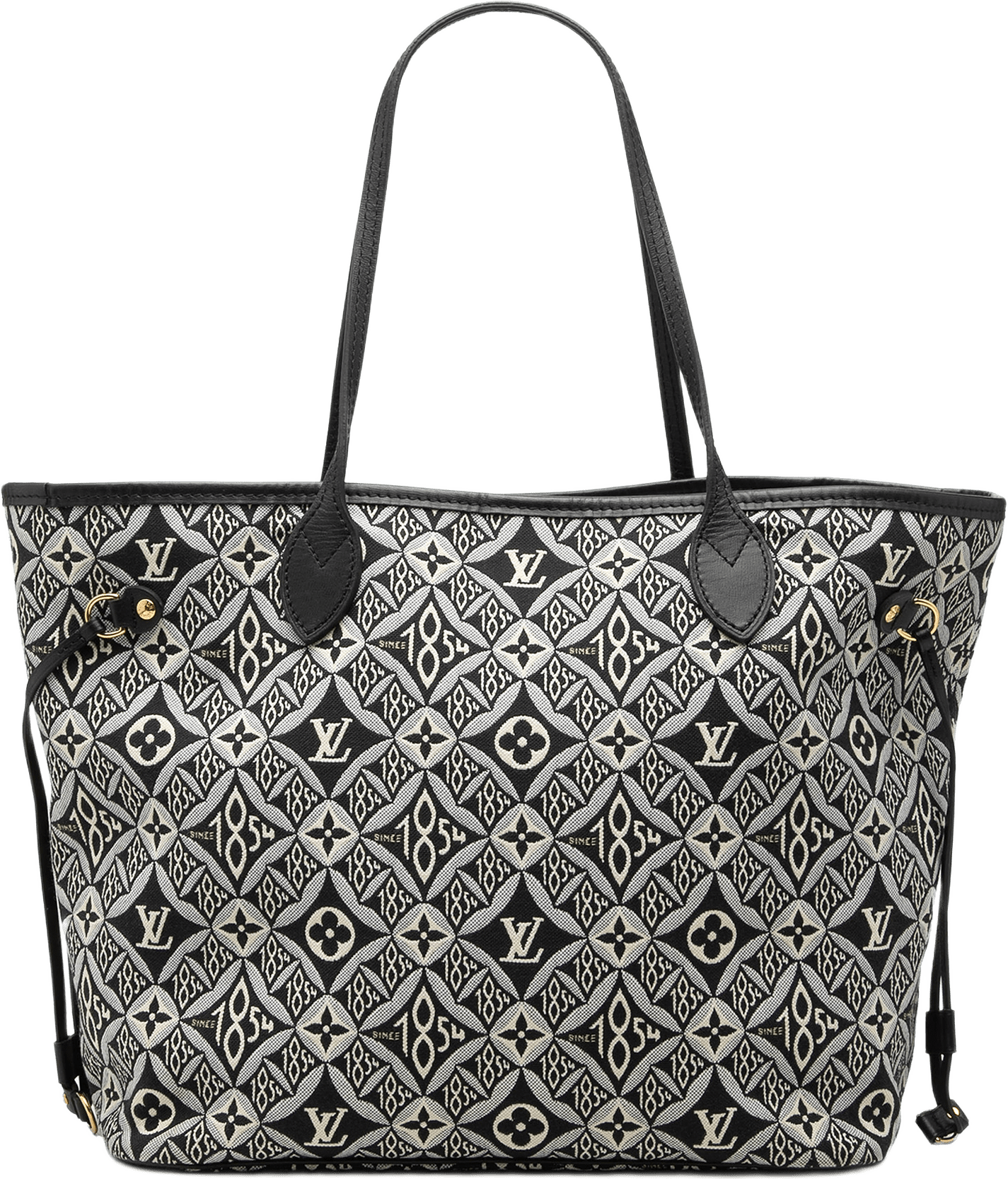 Louis Vuitton Monogram Jacquard Since 1854 Neverfull Mm, från Luxclusif, i färgen svart.