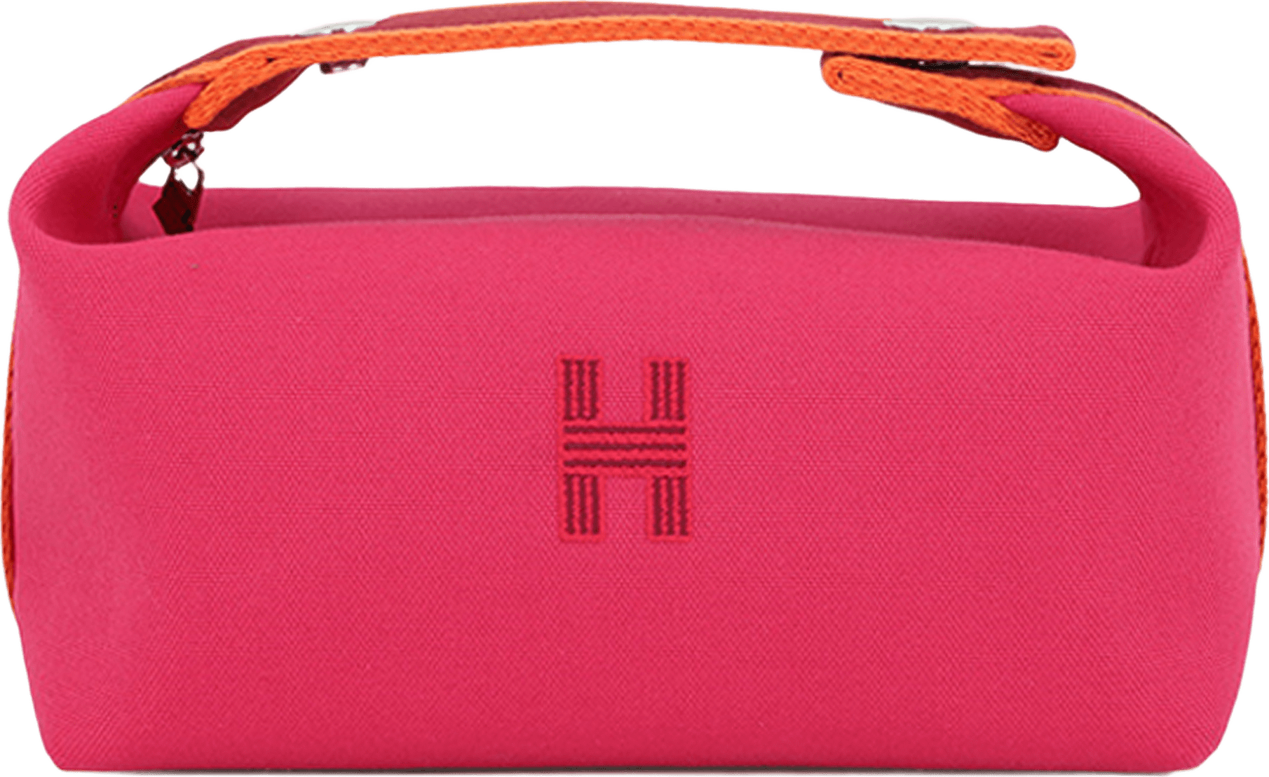 Hermès Small Toile Bride A Brac Case, från Luxclusif, i färgen hot pink.
