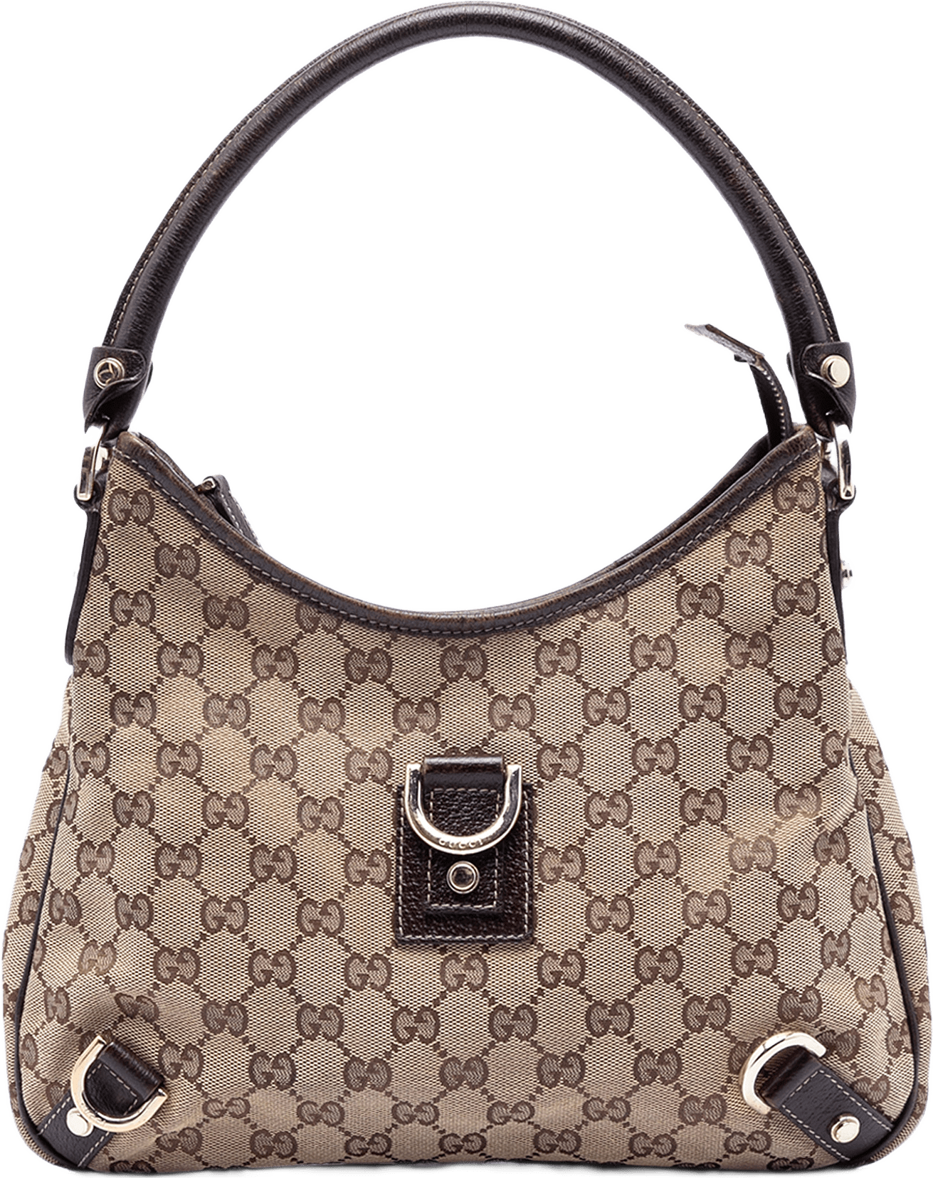 Gucci Gg Canvas Abbey D Ring Shoulder Bag, från Luxclusif, i färgen beige.