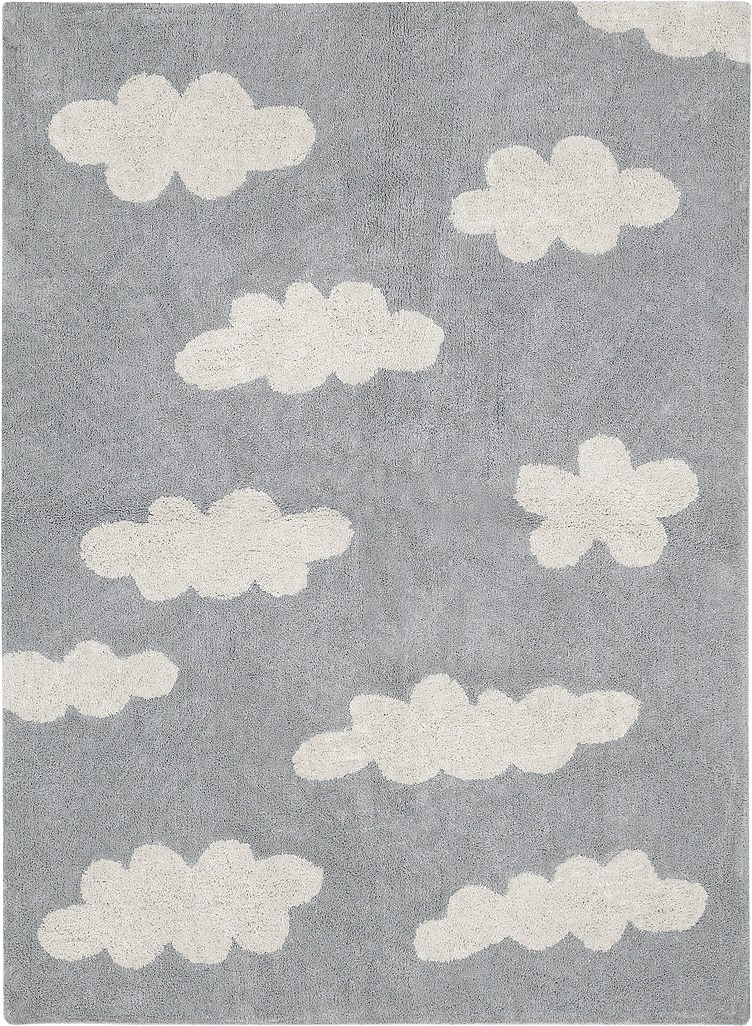 Tvättbar Matta Moln, från LORENA CANALS, i färgen grey, natural.