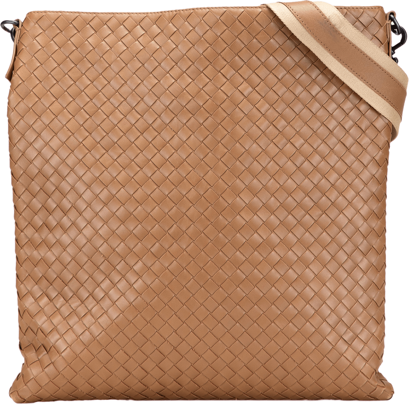 Bottega Veneta Nappa Intrecciato Crossbody, från Luxclusif, i färgen light brown.