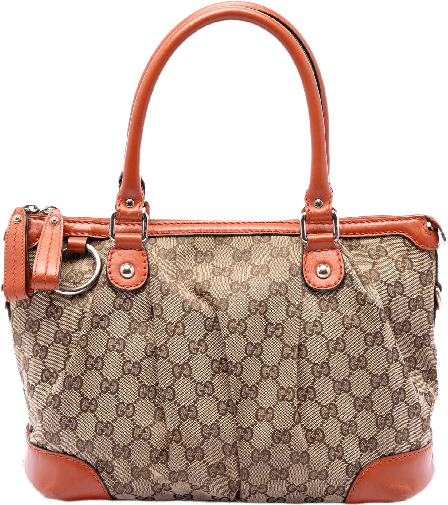 Gucci Gg Canvas Sukey Satchel, från Luxclusif, i färgen orange.