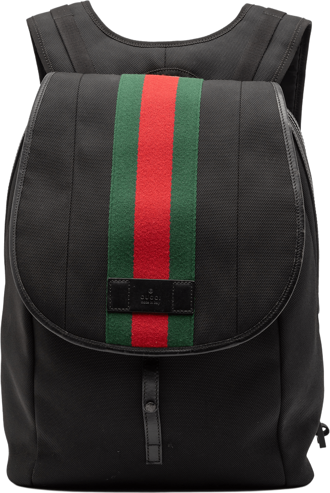 Gucci Canvas Techno Web Backpack, från Luxclusif, i färgen black.