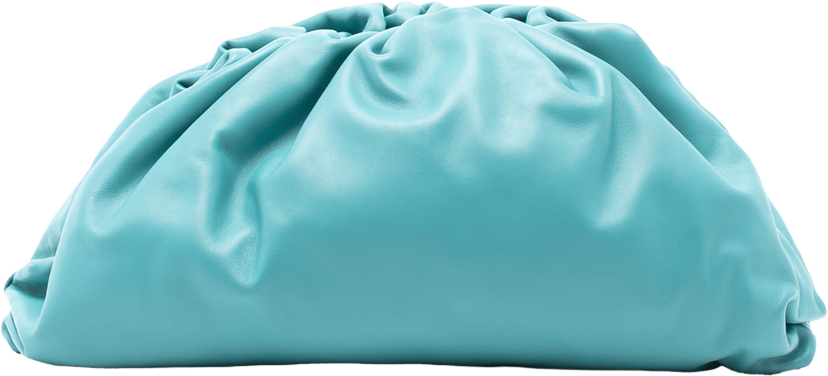 Bottega Veneta Lambskin The Pouch, från Luxclusif, i färgen turquoise.