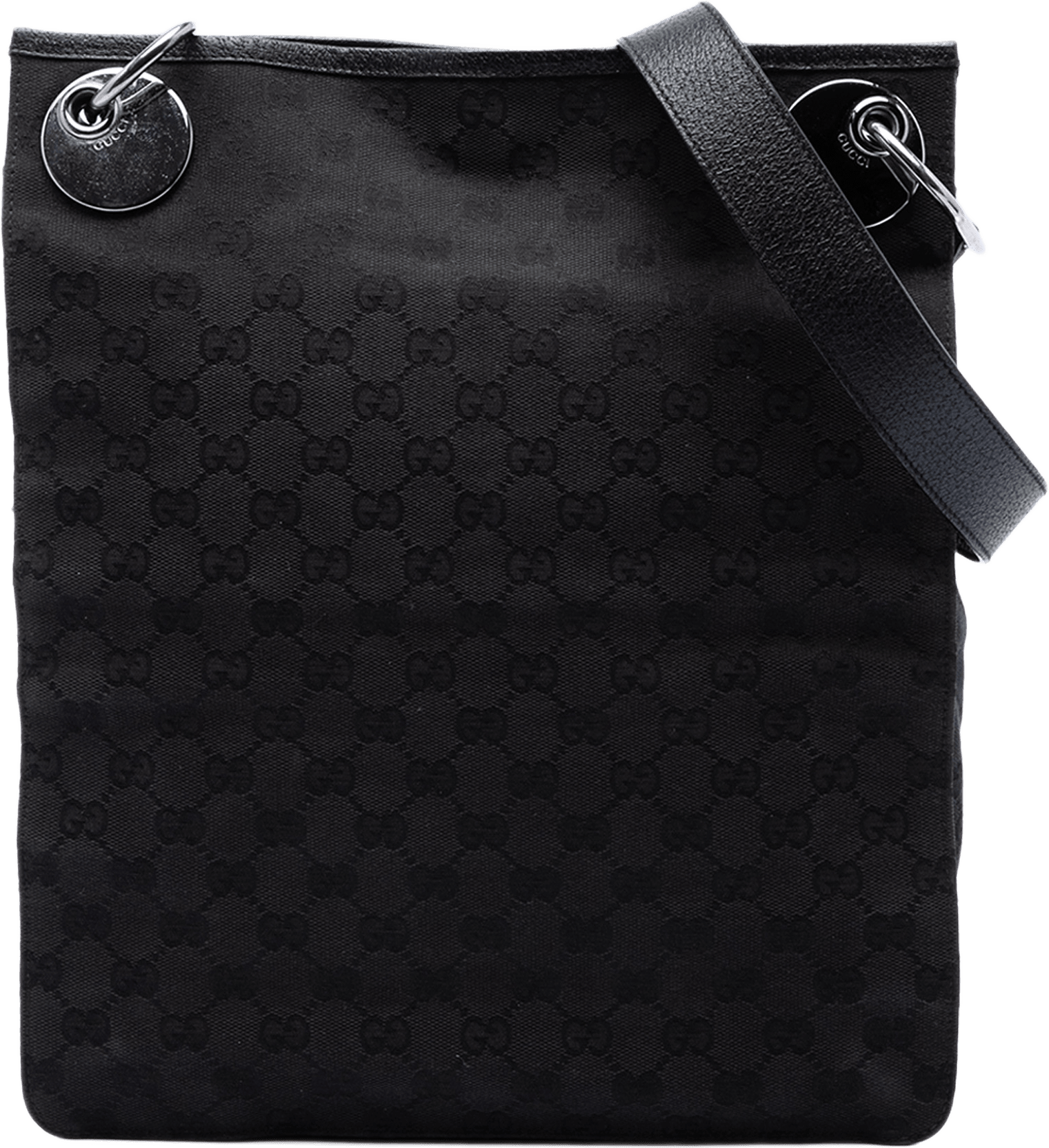 Gucci Gg Canvas Eclipse Crossbody, från Luxclusif, i färgen svart.