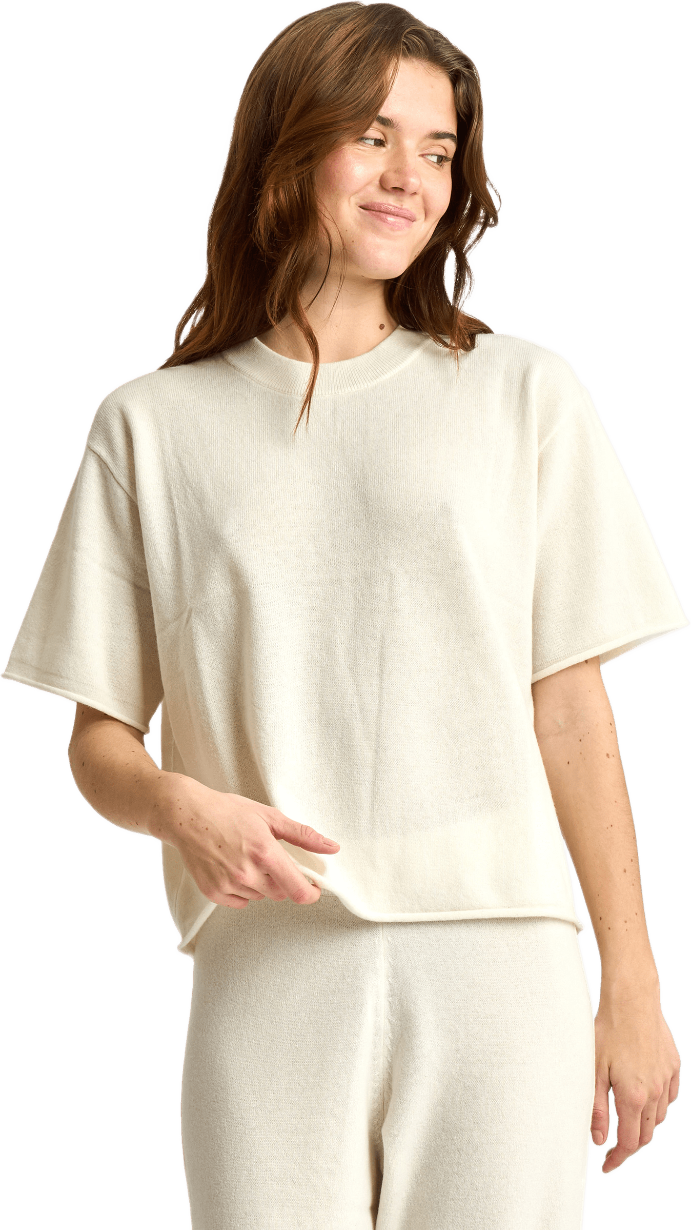 T-shirt Merinoull, från JBS of Denmark, i färgen ivory.