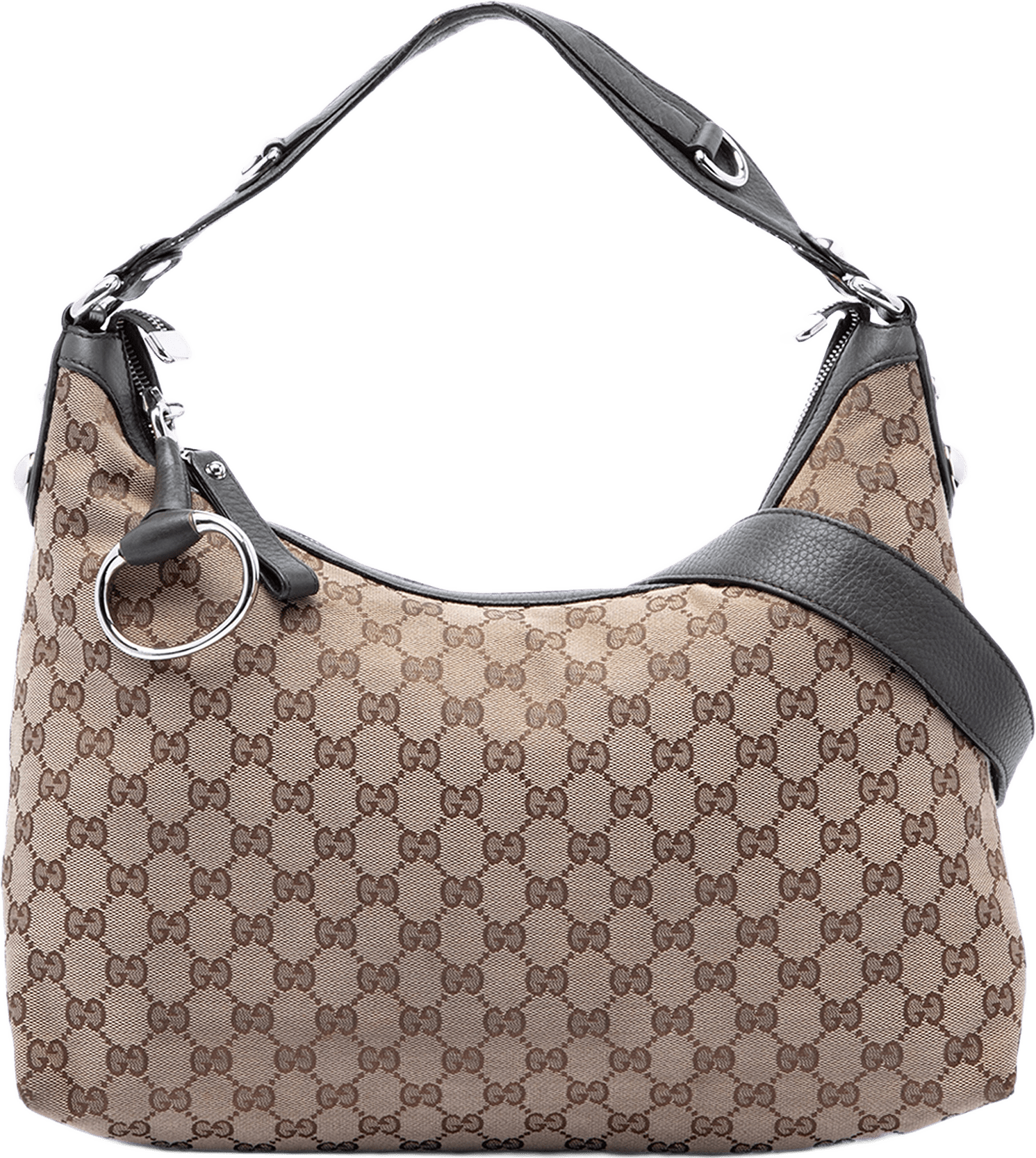 Gucci Gg Canvas Icon Bit Satchel, från Luxclusif, i färgen beige.