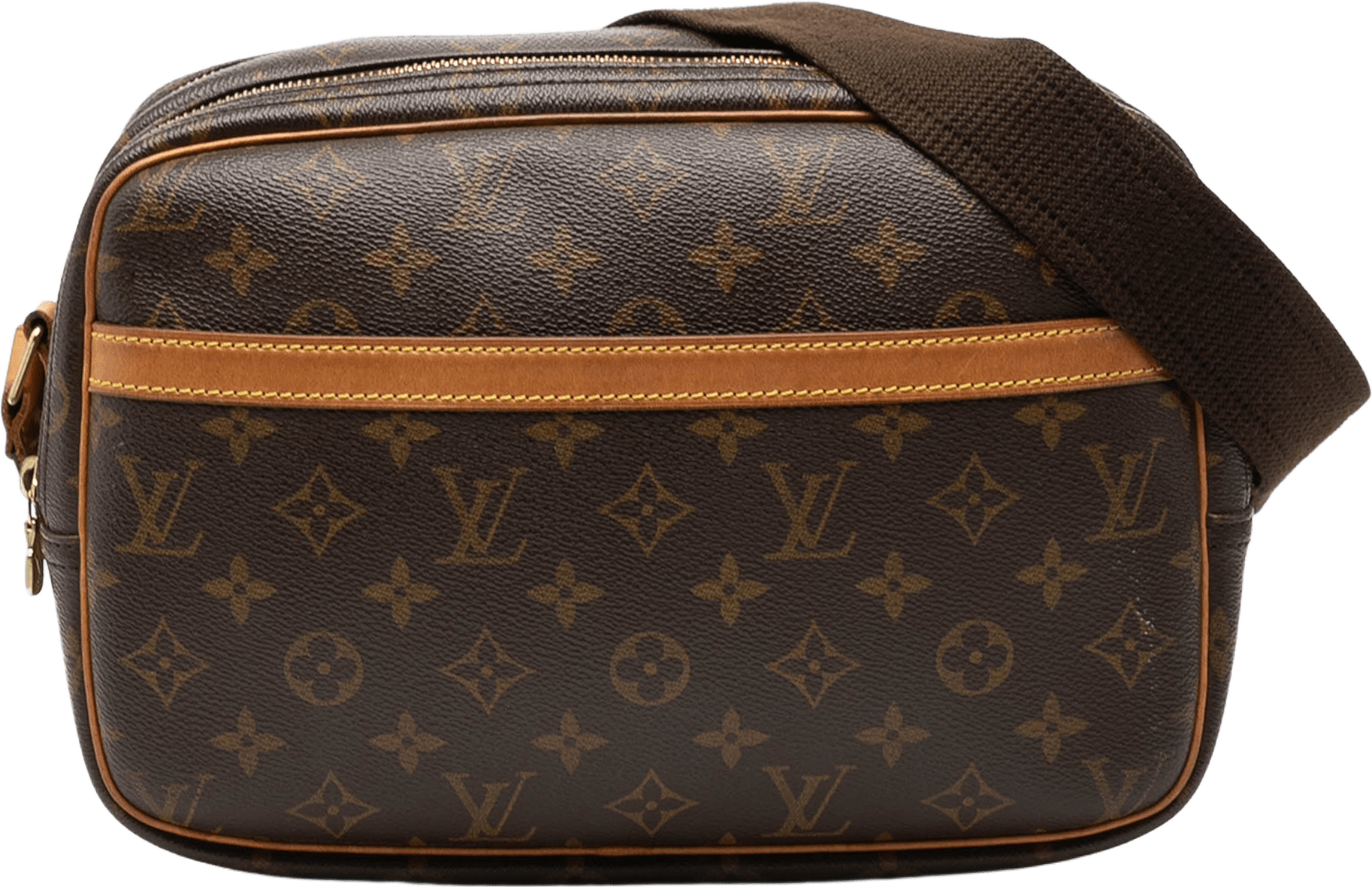 Louis Vuitton Monogram Reporter Pm, från Luxclusif, i färgen brown.