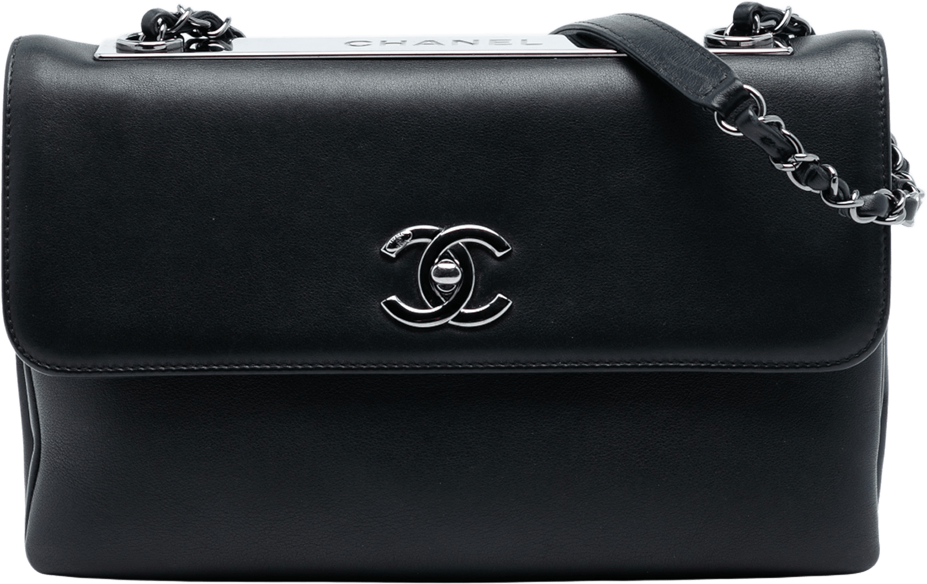 Chanel Medium Lambskin Trendy Cc Flap, från Luxclusif, i färgen black.