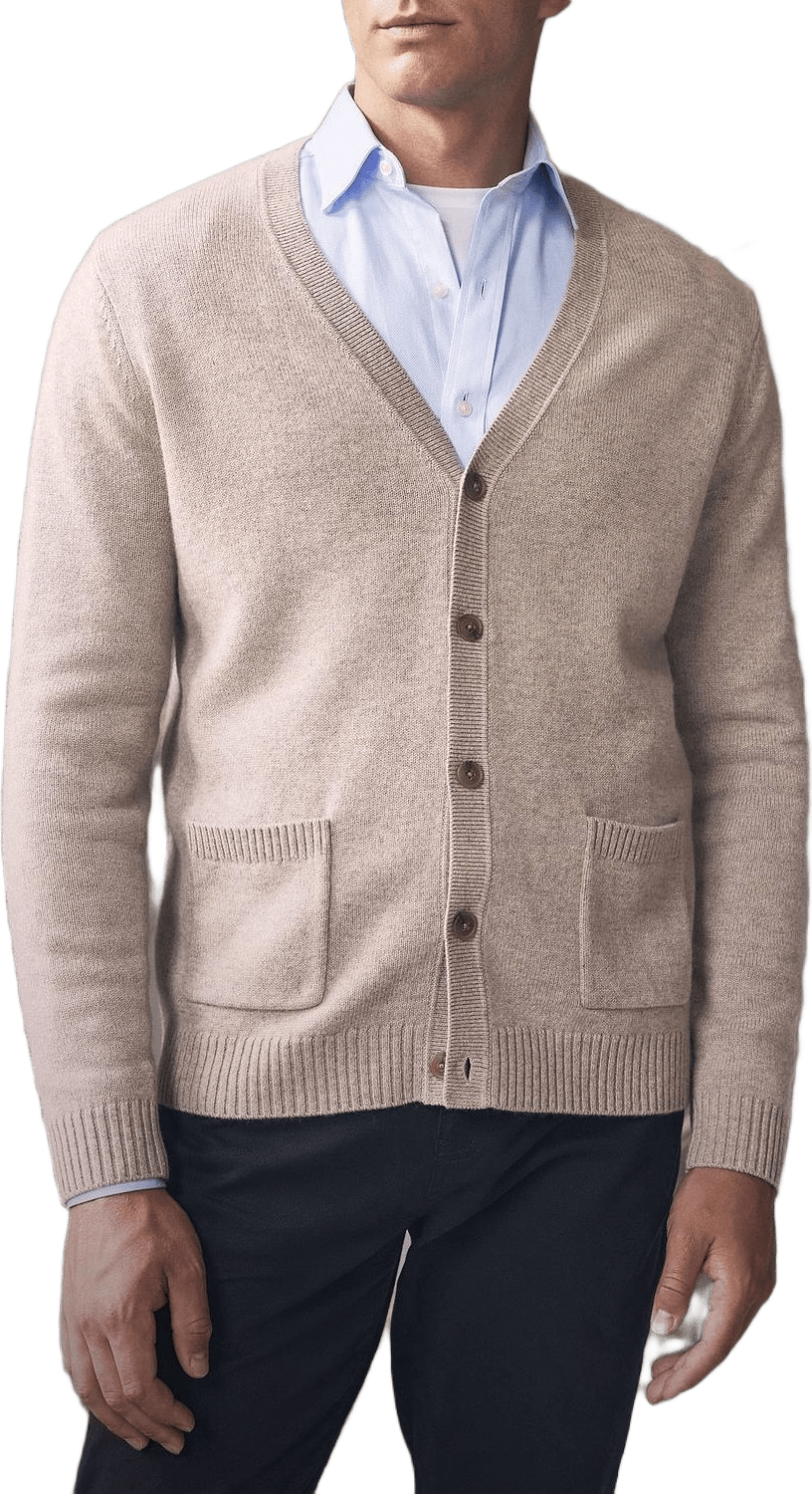 Wool Blend Cardigan Esai, från John Henric, i färgen beige.