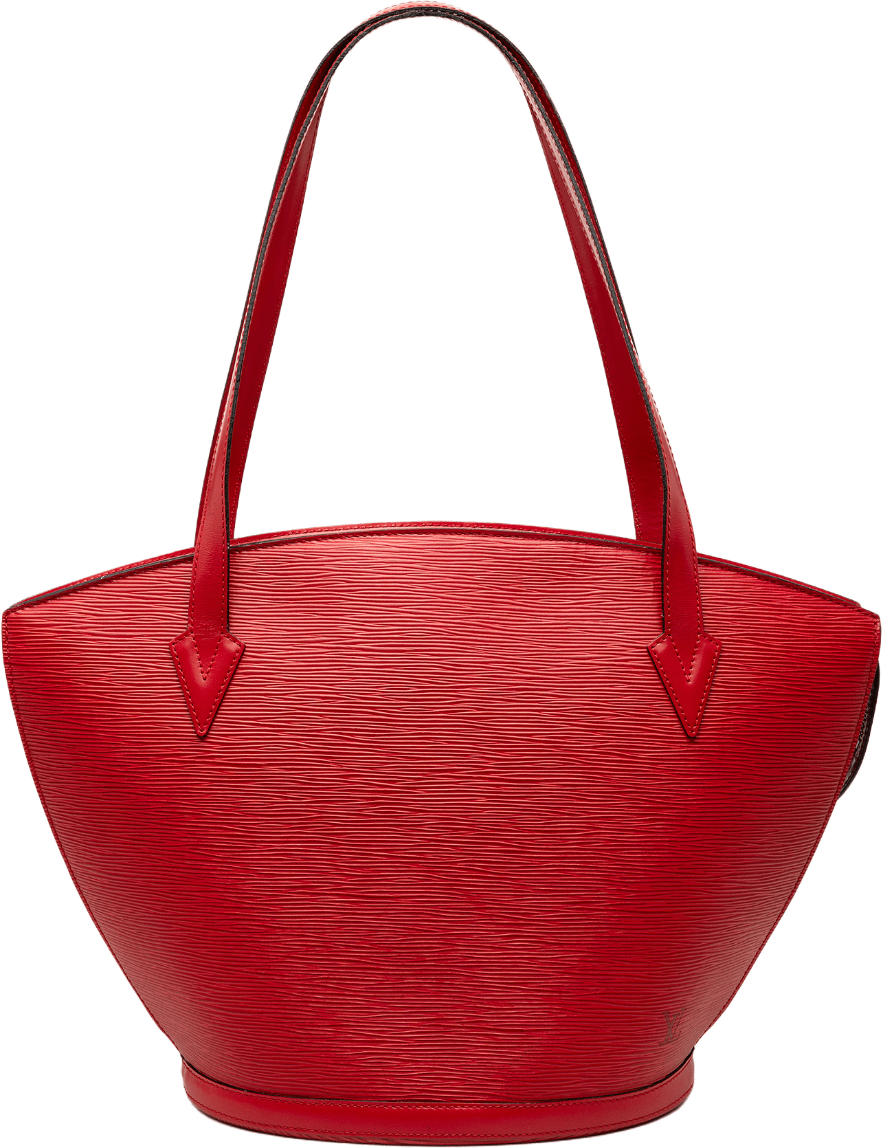 Louis Vuitton Epi Saint Jacques Gm Long Strap, från Luxclusif, i färgen red.