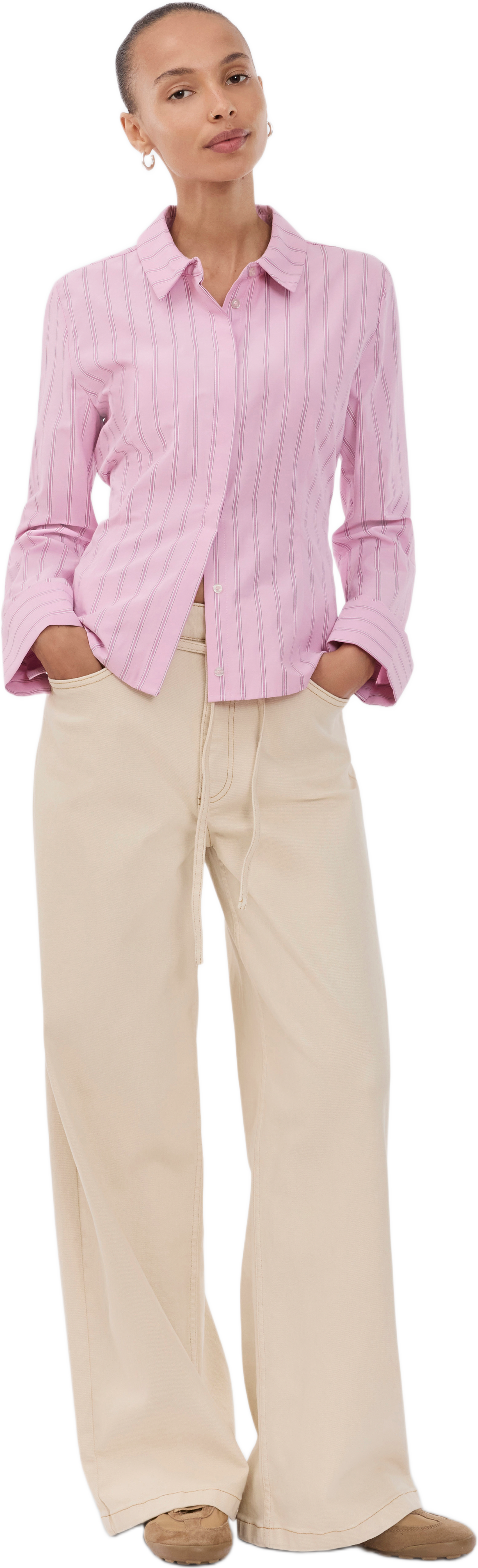 Starleemd Shirt, från Modström, i färgen pink stripe.