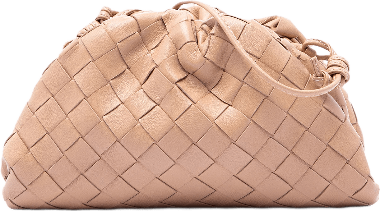 Bottega Veneta Nappa Intrecciato The Mini Pouch Crossbody, från Luxclusif, i färgen brun.