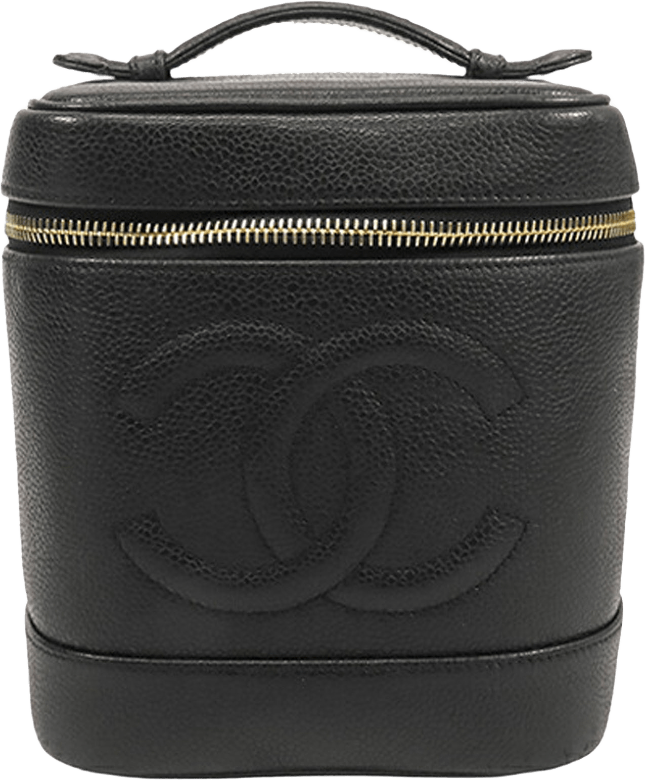Chanel Cc Caviar Vanity Case, från Luxclusif, i färgen black.