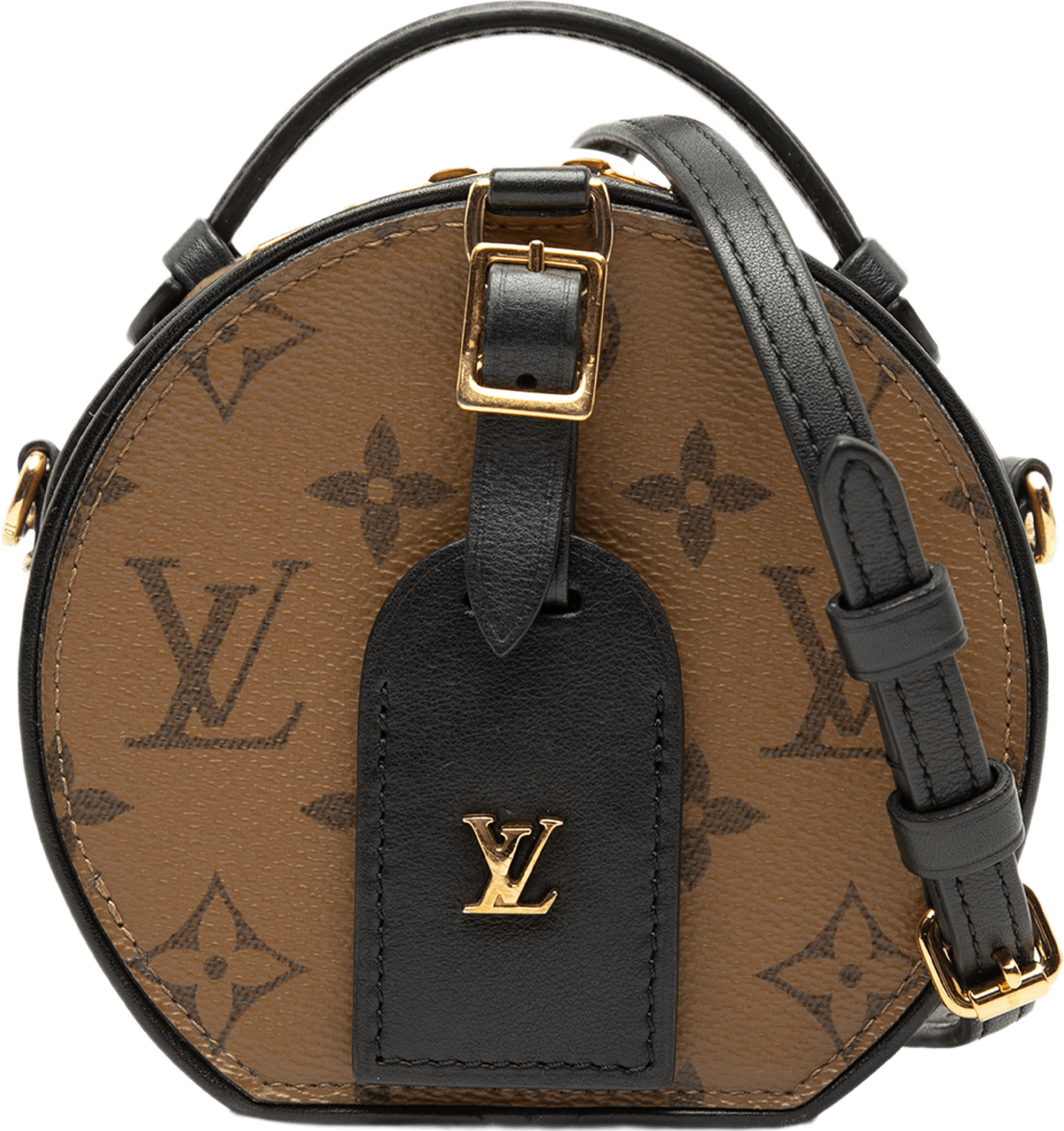 Louis Vuitton Monogram Reverse Mini Boite Chapeau, från Luxclusif, i färgen brown.