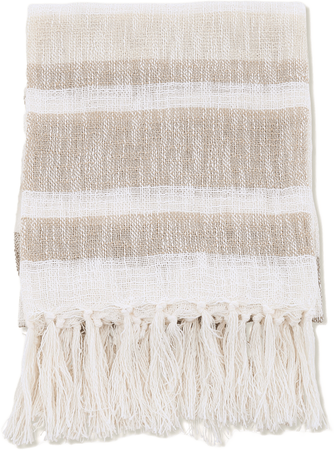 Sandy Pläd, från Venture Home, i färgen beige/vit.