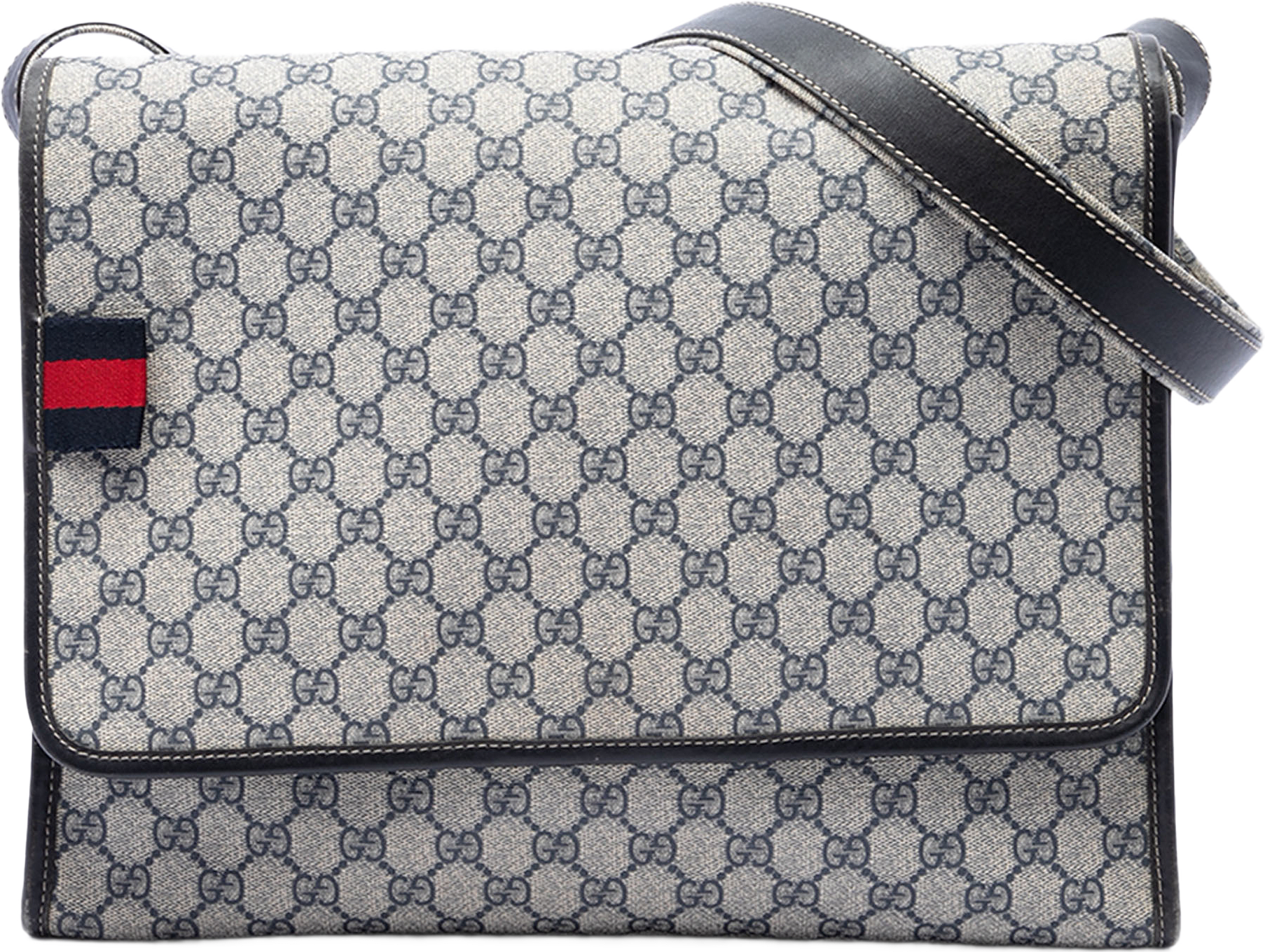 Gucci Gg Supreme Web Messenger Bag, från Luxclusif, i färgen beige.