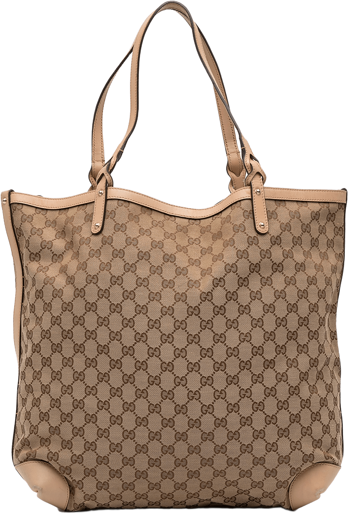 Gucci Gg Canvas Craft Tote, från Luxclusif, i färgen beige.