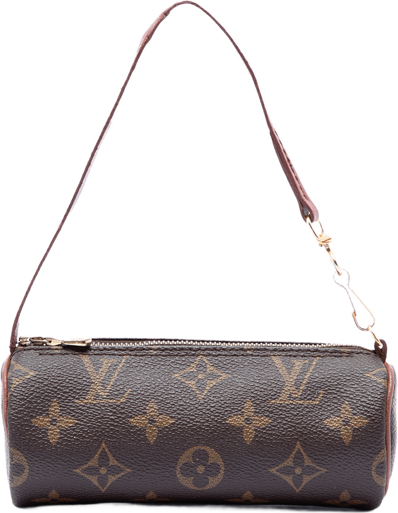 Louis Vuitton Monogram Papillon Pochette, från Luxclusif, i färgen brown.