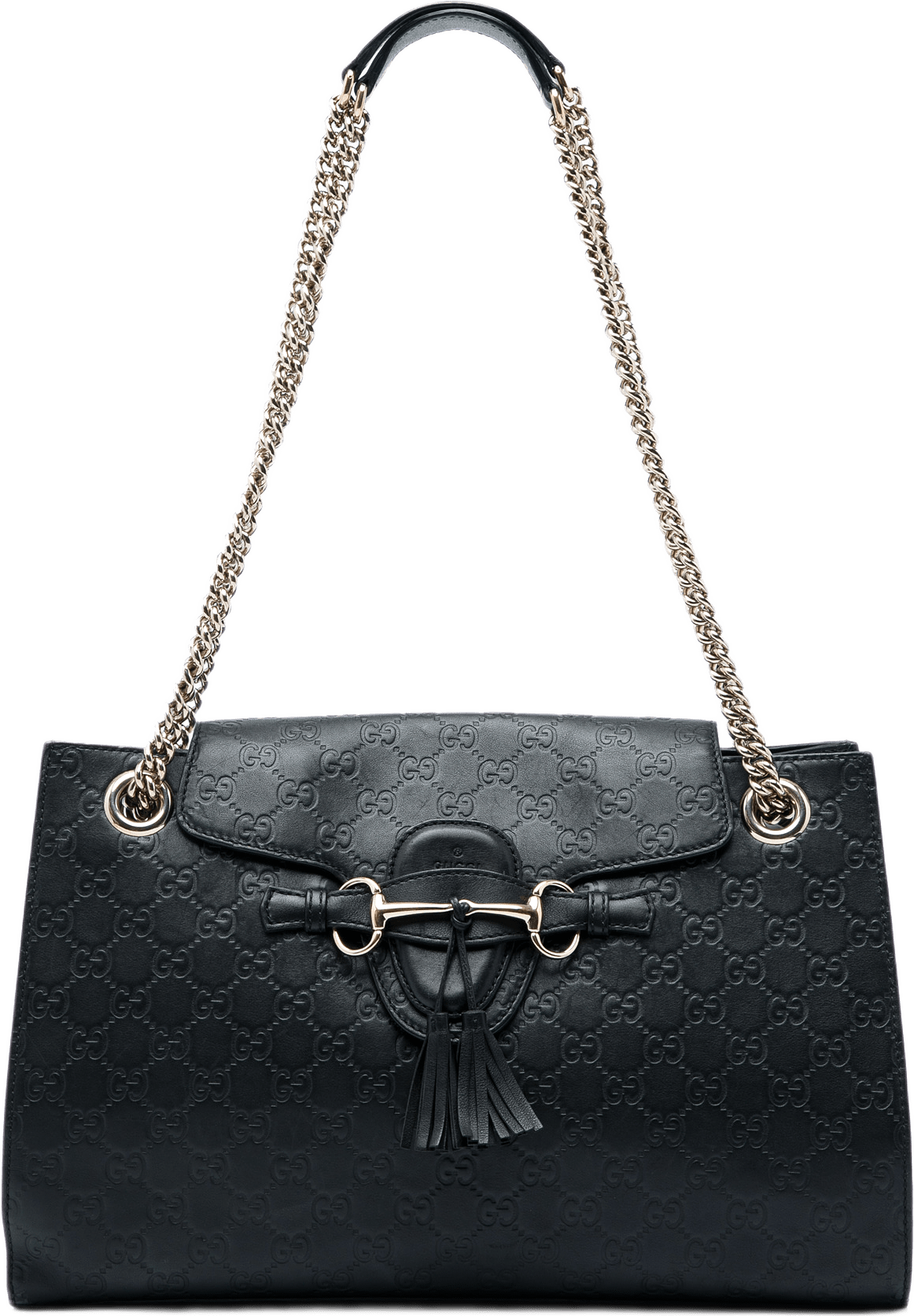 Gucci Large Guccissima Emily Shoulder Bag, från Luxclusif, i färgen svart.
