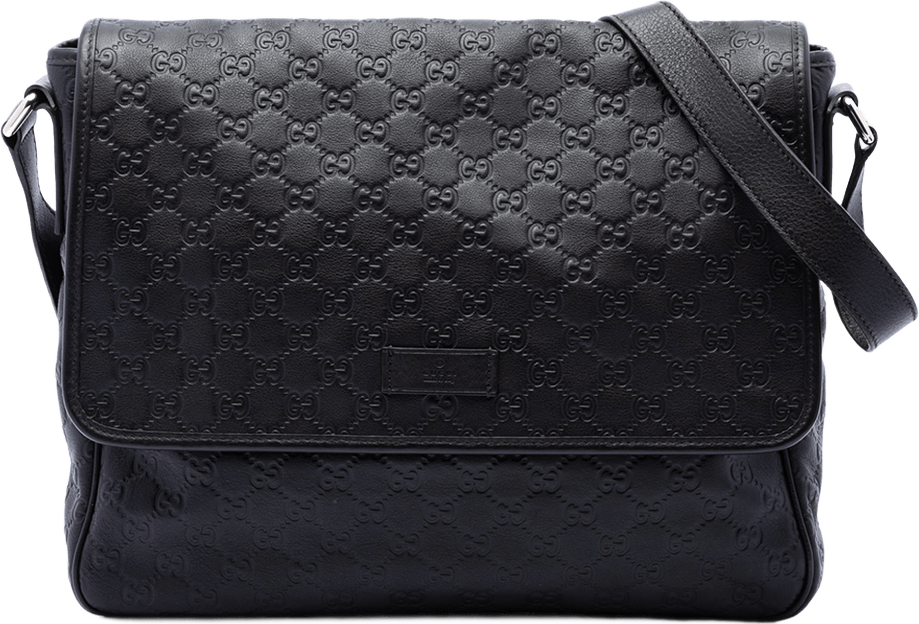Gucci Guccissima Messenger Bag, från Luxclusif, i färgen dark brown.