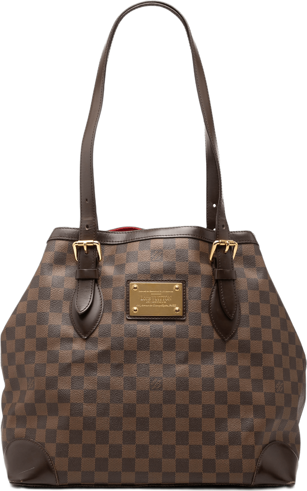 Louis Vuitton Damier Ebene Hampstead Mm, från Luxclusif, i färgen brun.