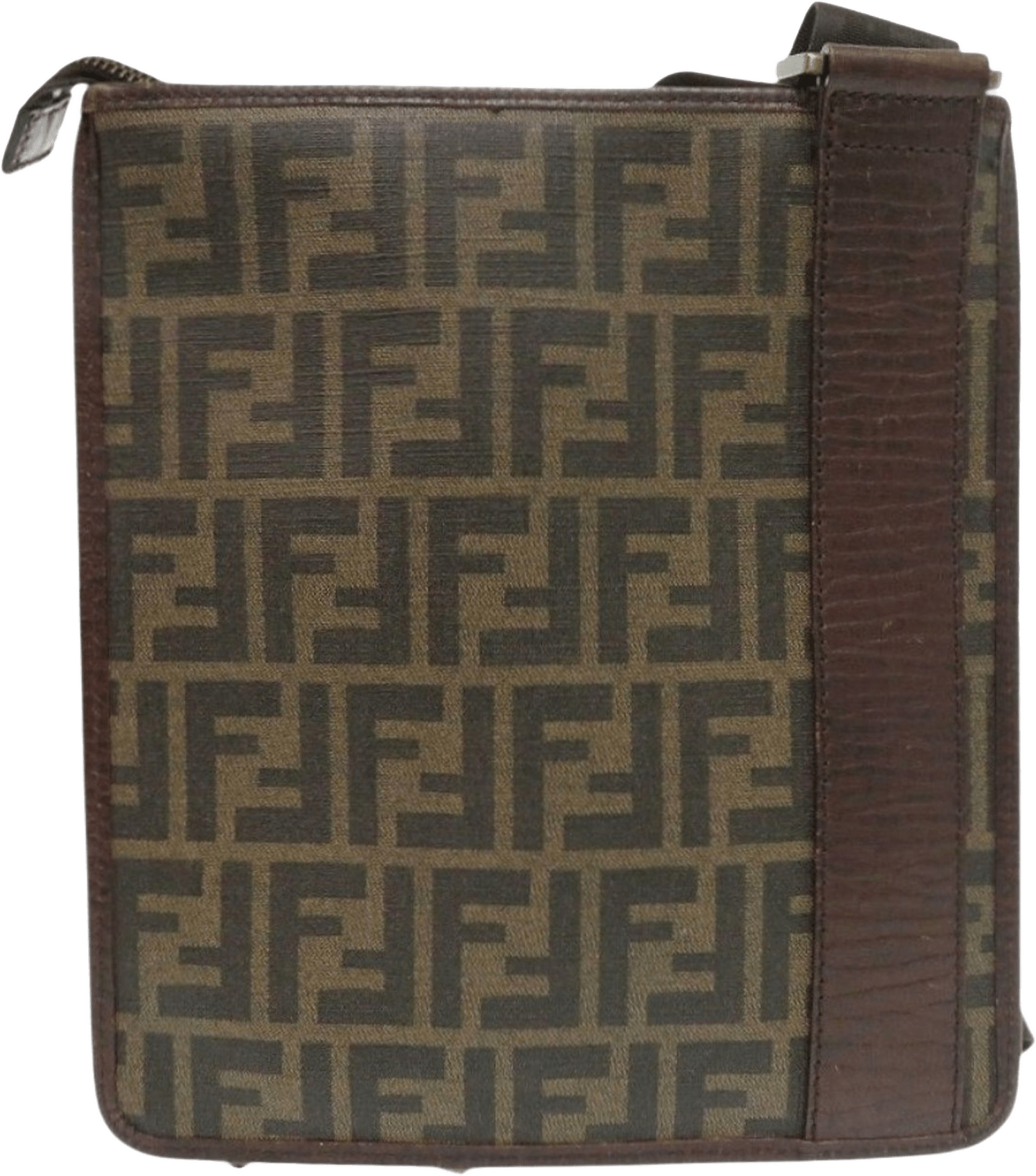 Fendi Zucca Coated Canvas Crossbody, från Luxclusif, i färgen brown.