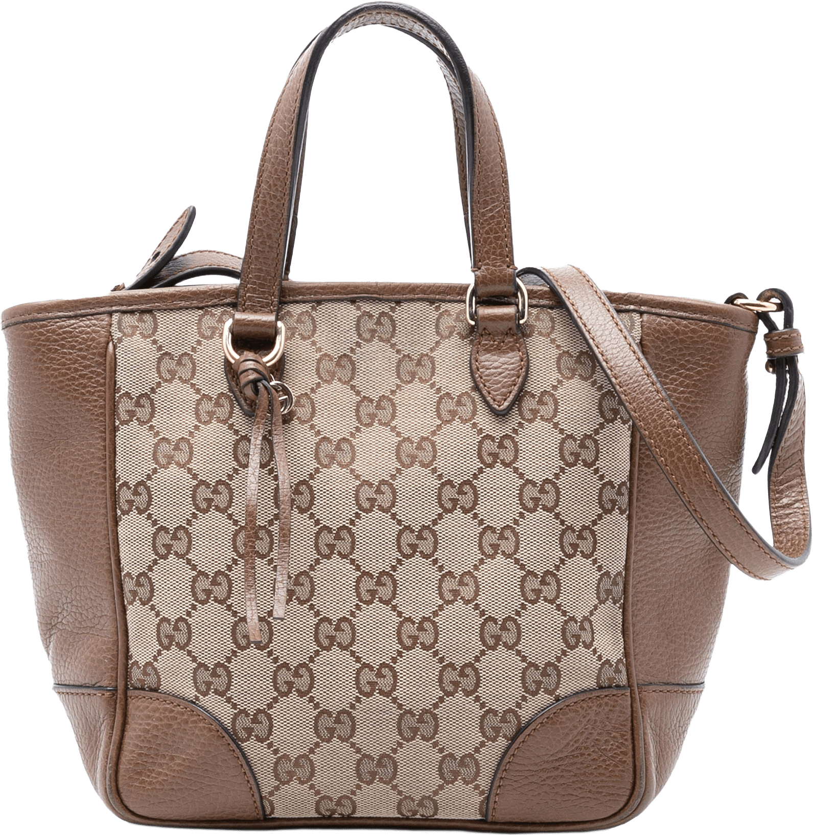 Gucci Small Gg Canvas Bree Satchel, från Luxclusif, i färgen beige.