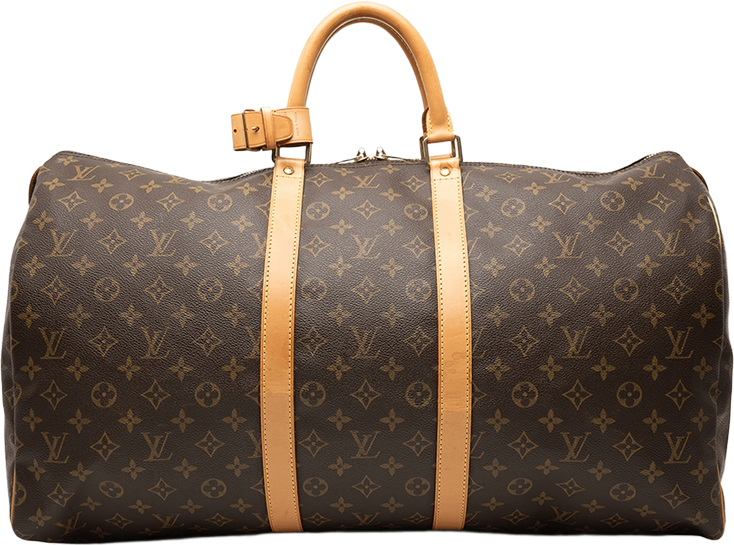 Louis Vuitton Monogram Keepall 55, från Luxclusif, i färgen brown.