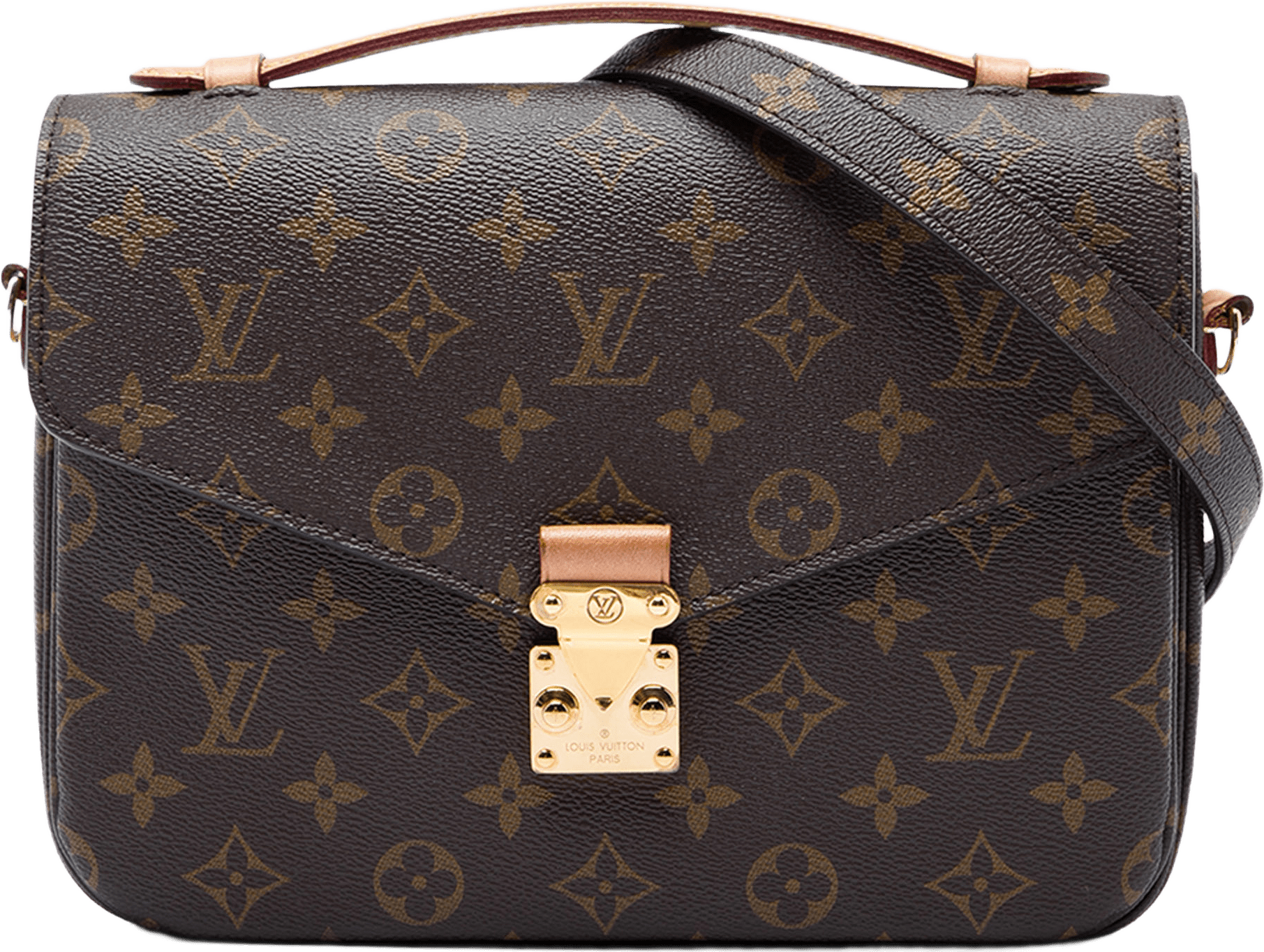 Louis Vuitton Monogram Pochette Metis, från Luxclusif, i färgen brun.