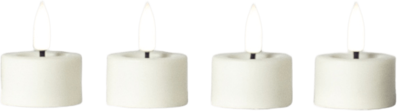 Rika Led-värmeljus 4 St, från Led Nordic, i färgen vit.