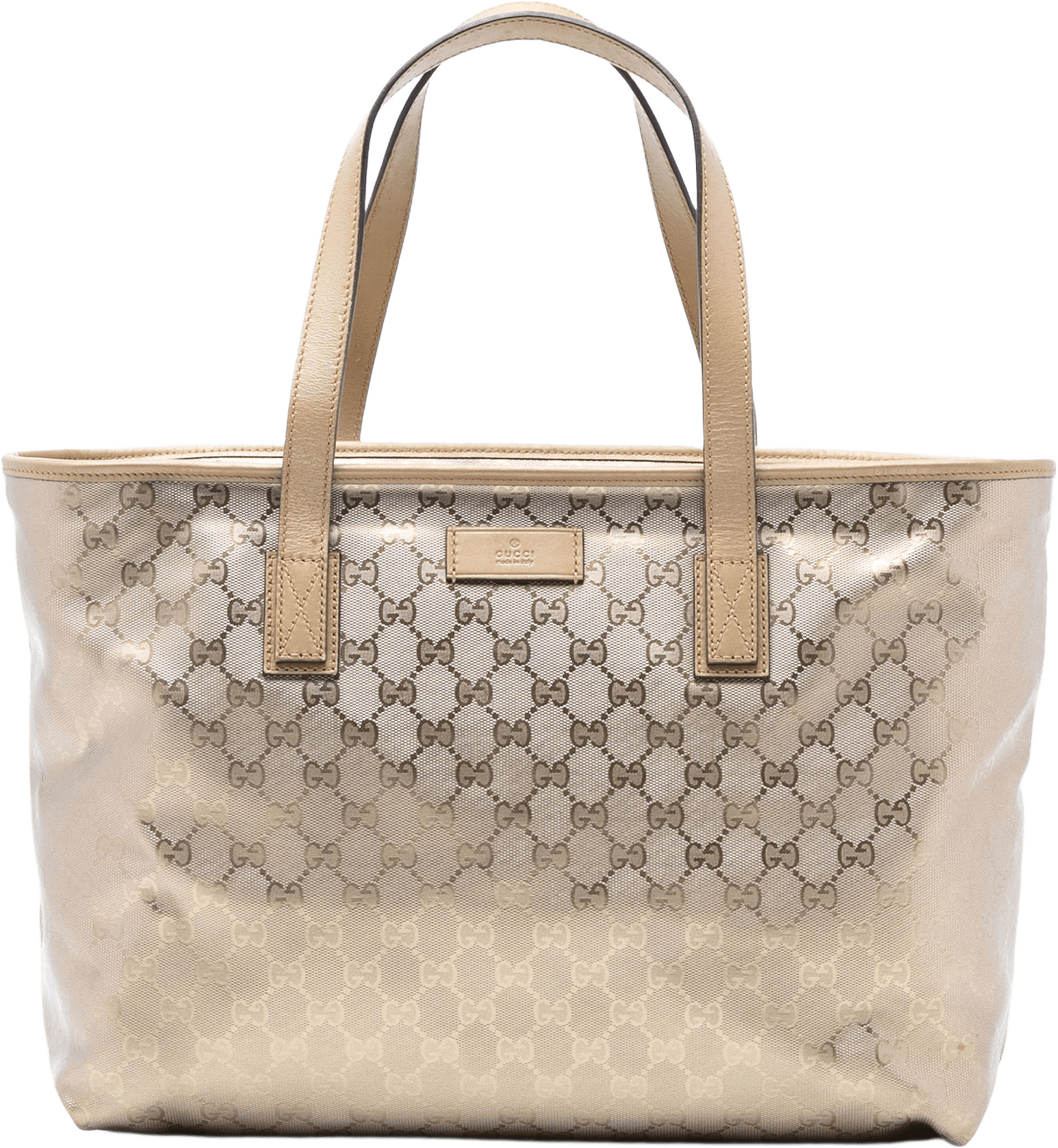 Gucci Medium Gg Imprime Tote, från Luxclusif, i färgen gold.