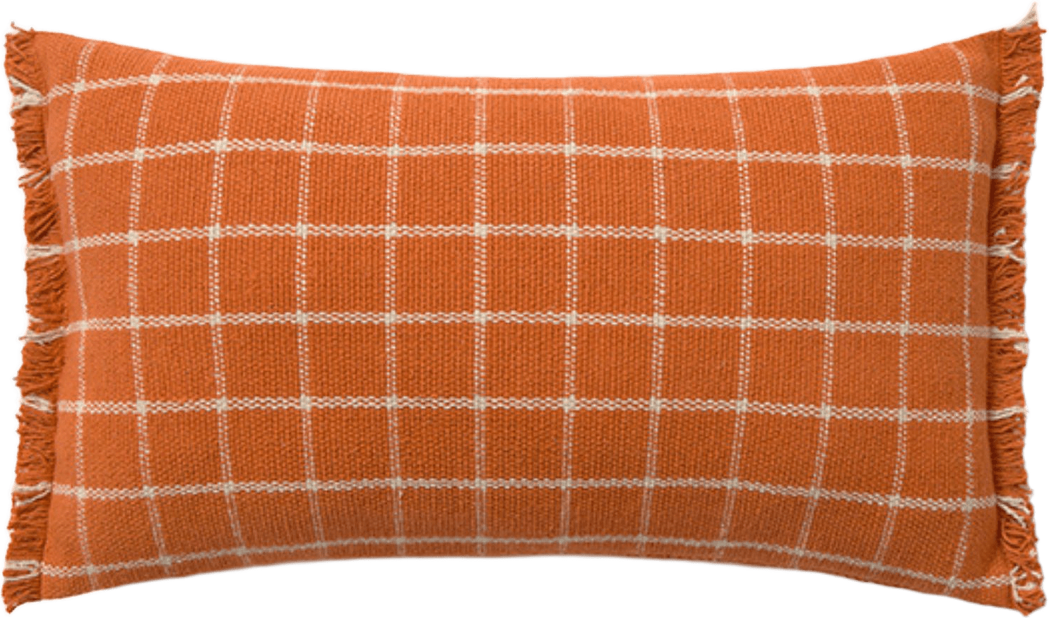 Kudde Geo Block, från LORENA CANALS, i färgen terrakotta, naturlig.