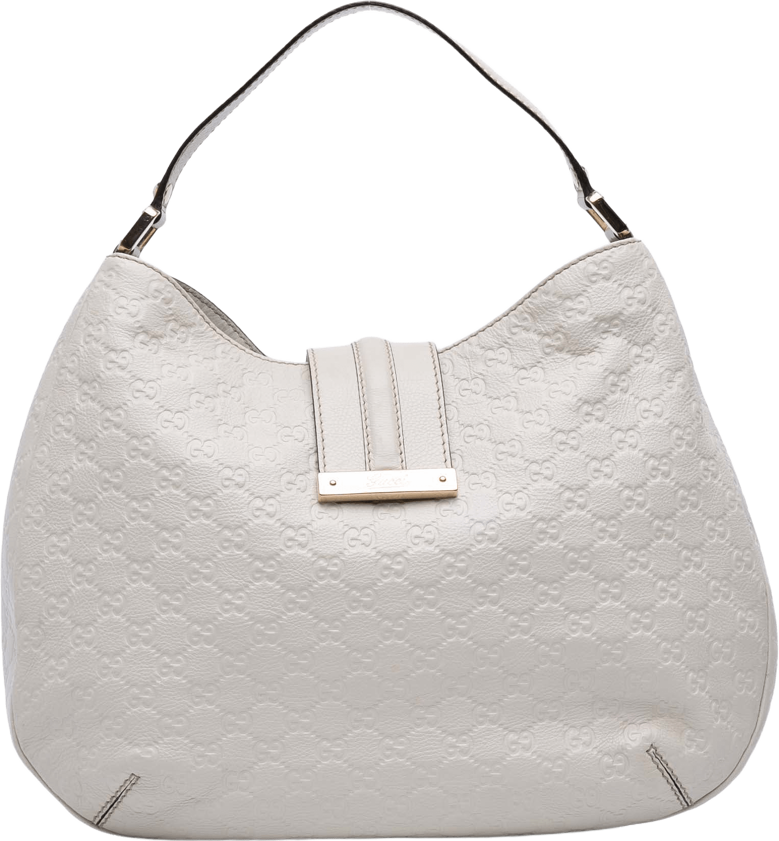 Gucci Large Guccissima New Ladies Hobo, från Luxclusif, i färgen ivory.
