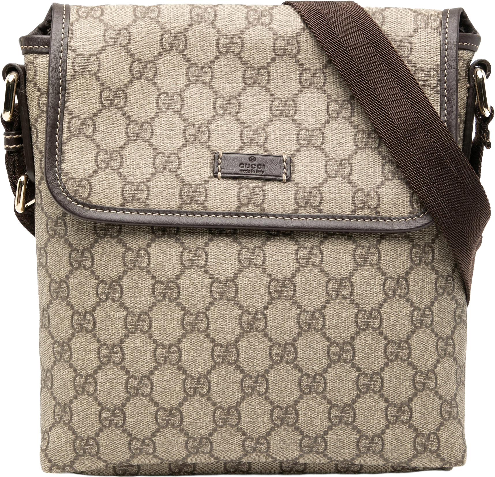 Gucci Gg Supreme Crossbody, från Luxclusif, i färgen beige.