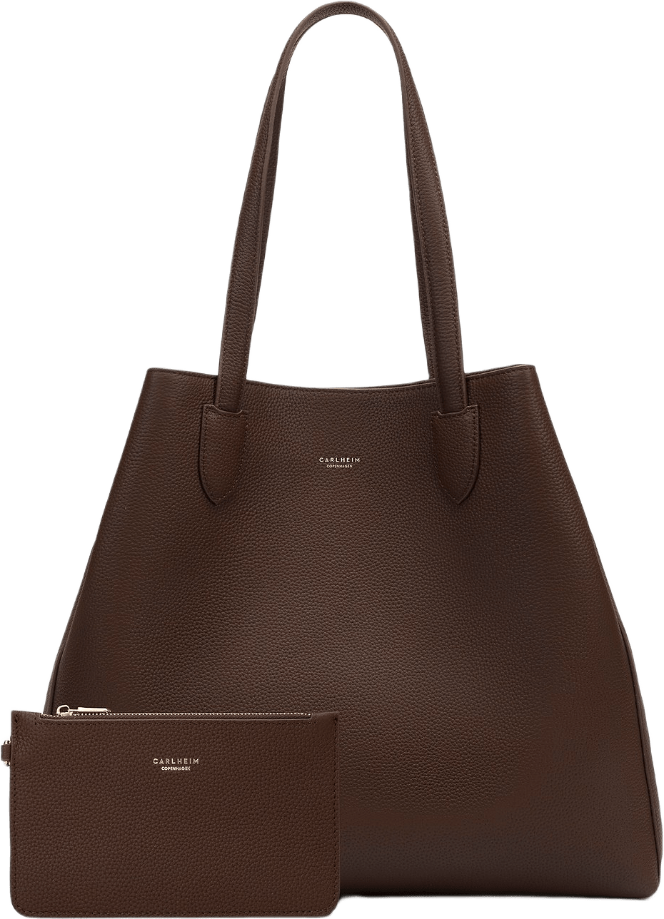 Handväska Läder Evelyn, från Carlheim, i färgen brun.