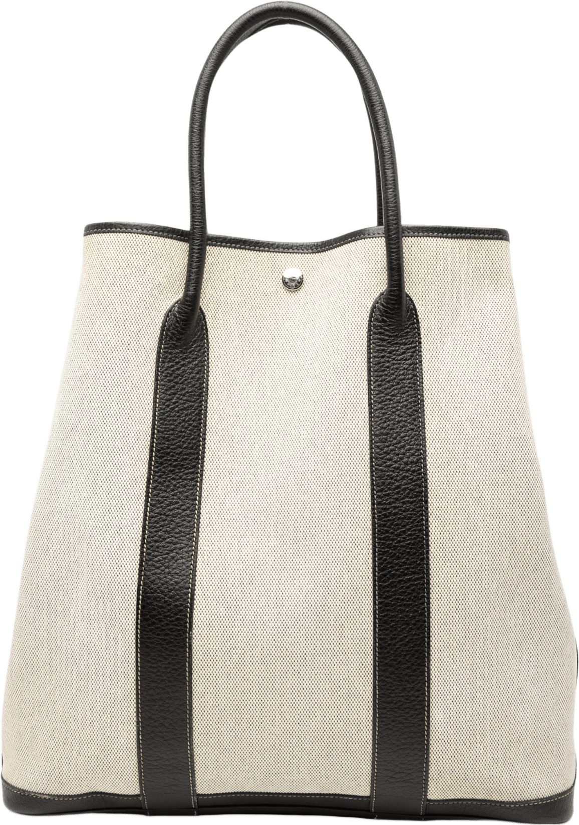 Hermès Toile And Buffalo Leather Garden File 37, från Luxclusif, i färgen beige.