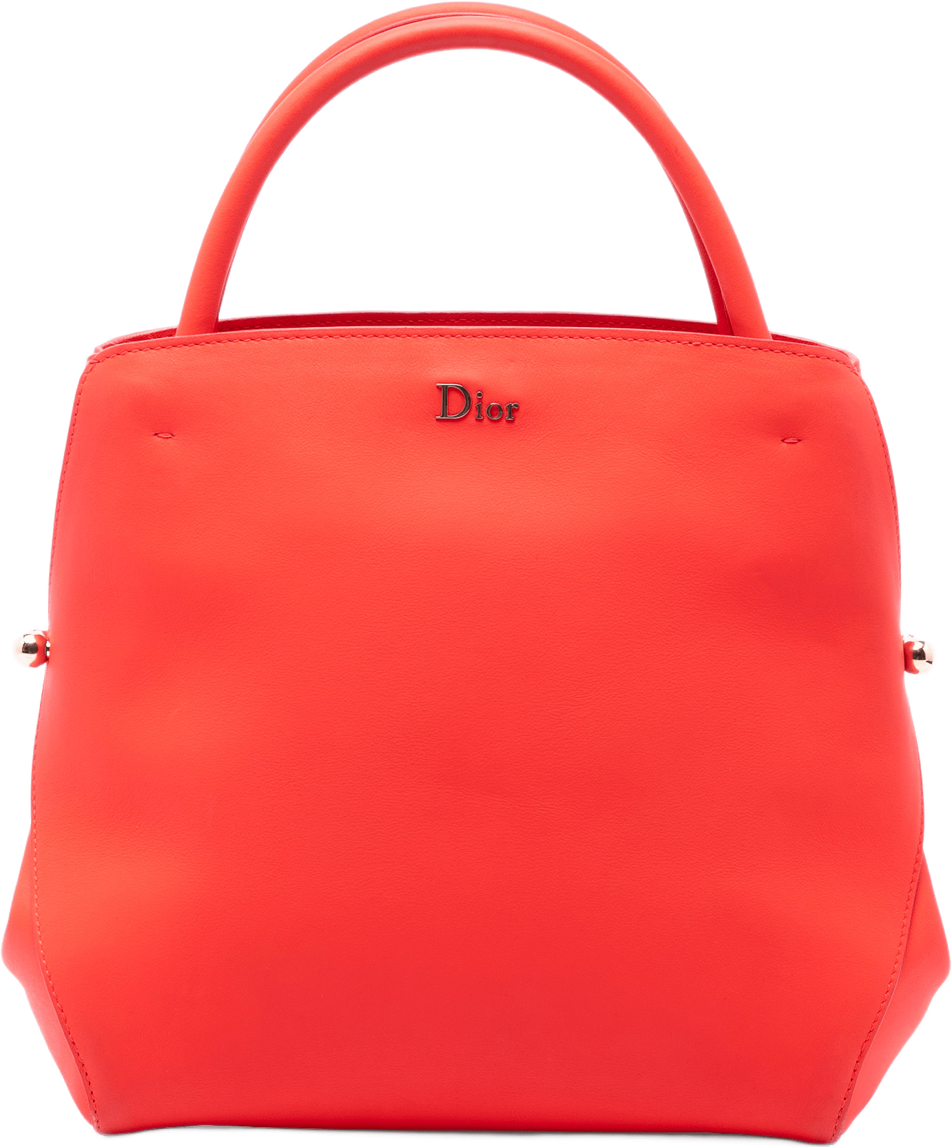 Dior Small Smooth Calfskin Diorbar Tote, från Luxclusif, i färgen röd.