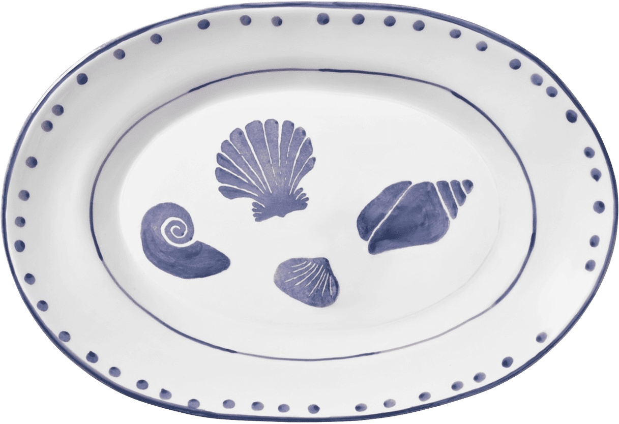 Marine Tallrik - 28 Cm, från Pick A Poppy, i färgen blue.