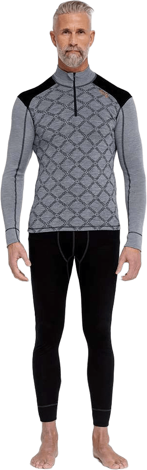 Pullover Med Halv Dragkedja | 100% Ull | Grå